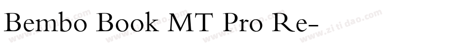 Bembo Book MT Pro Re字体转换